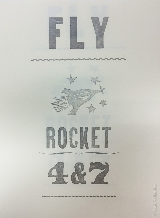 Fly Rocket, and early letterpress broadside